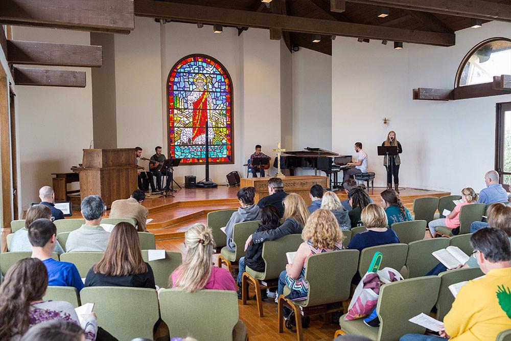 A performance in the Good Shepherd Chapel at Concordia